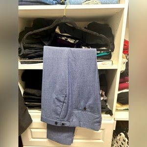 Reiss Suit Pants - Ben Micro Puppytooth Slim - Blue - Size 34